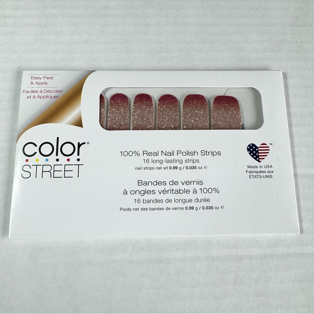 *Retired* Color Street: Coral Bay | Gold Pink Sparkles Glitter Summer Ombre - Picture 3 of 16
